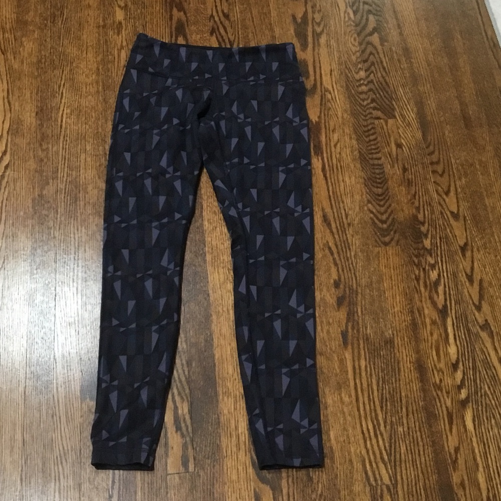 lululemon athletica Black Geometric Leggings
